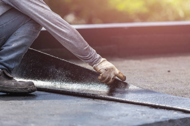 Professional Waterproofing technician working in Armada, MI